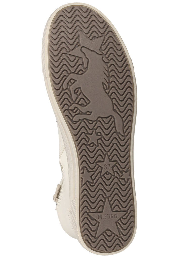 Mustang Sneaker Lederimitat/Textil Weiß