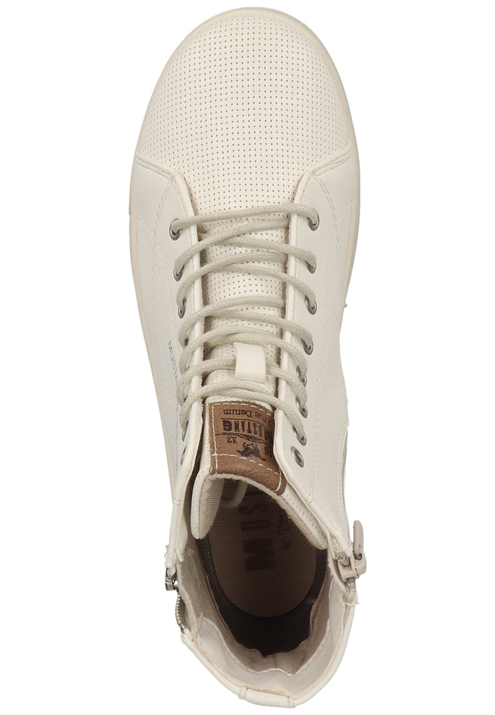 Mustang Sneaker Lederimitat/Textil Weiß