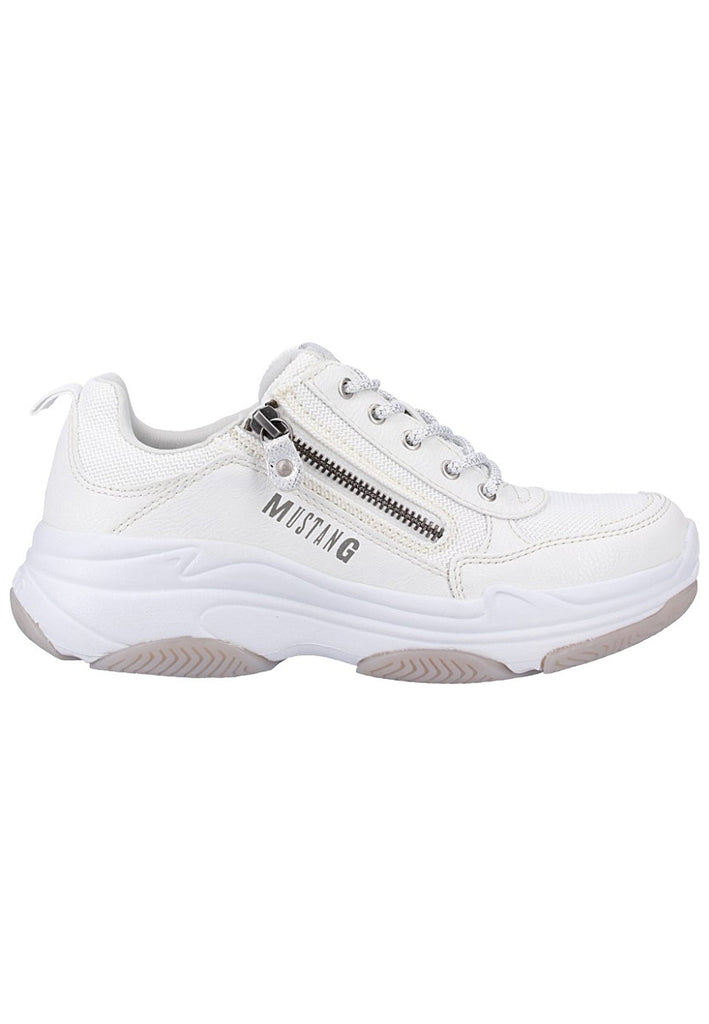 Mustang Sneaker Lederimitat/Textil Weiß