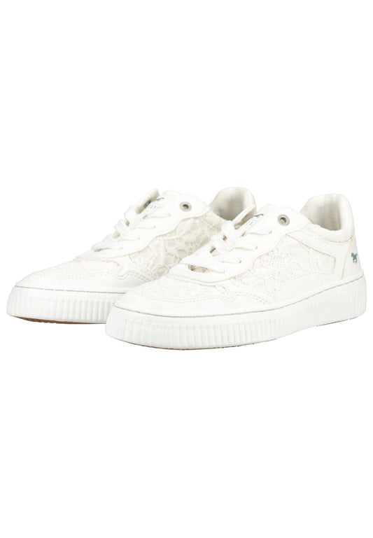 Mustang Sneaker Lederimitat/Textil Weiß