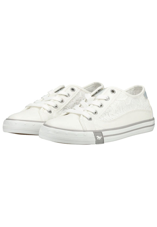 Mustang Sneaker Lederimitat/Textil Weiß