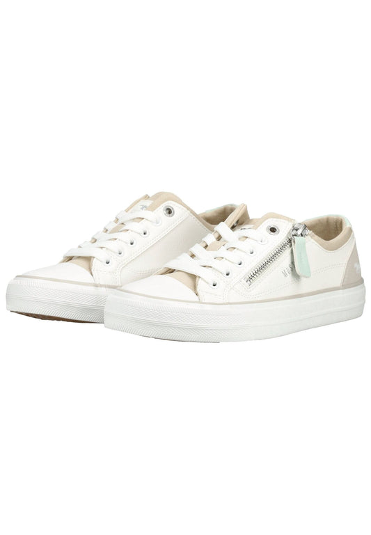 Mustang Sneaker Lederimitat/Textil Weiß