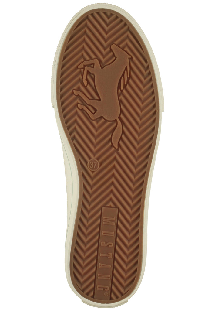 Mustang Sneaker Lederimitat/Textil Weiß/Beige