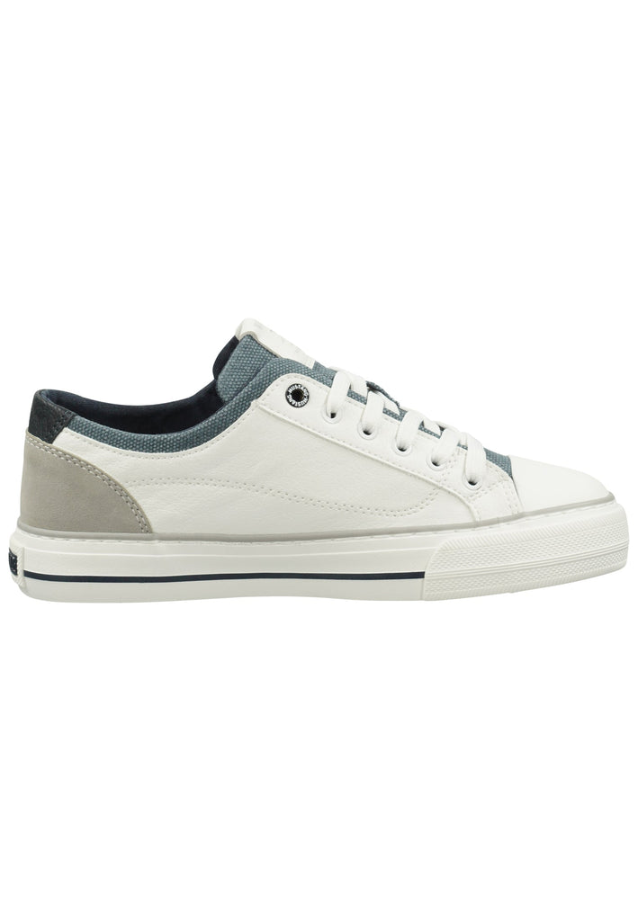 Mustang Sneaker Lederimitat/Textil Weiß/Blau