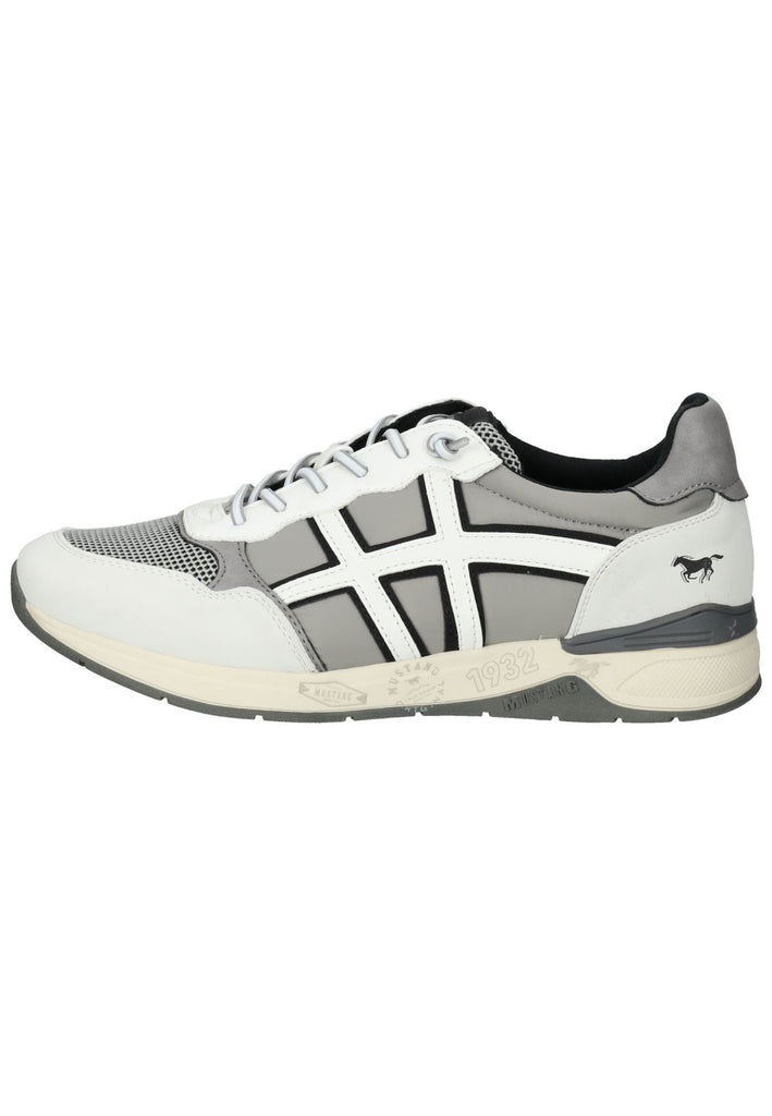 Mustang Sneaker Lederimitat/Textil Weiß/Grau