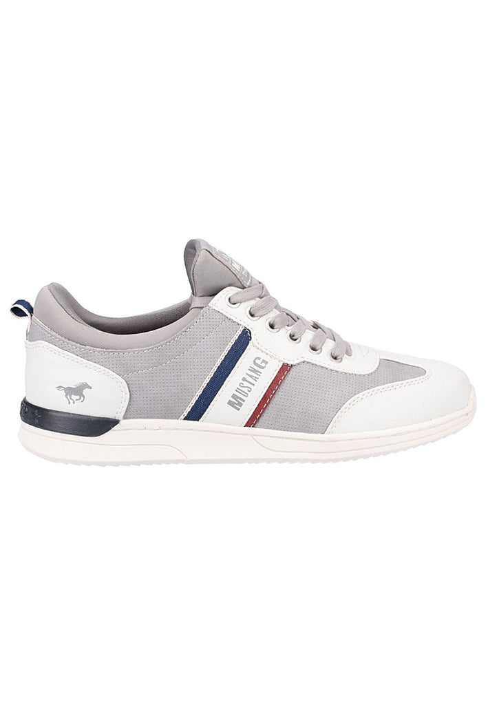 Mustang Sneaker Lederimitat/Textil Weiß/Grau