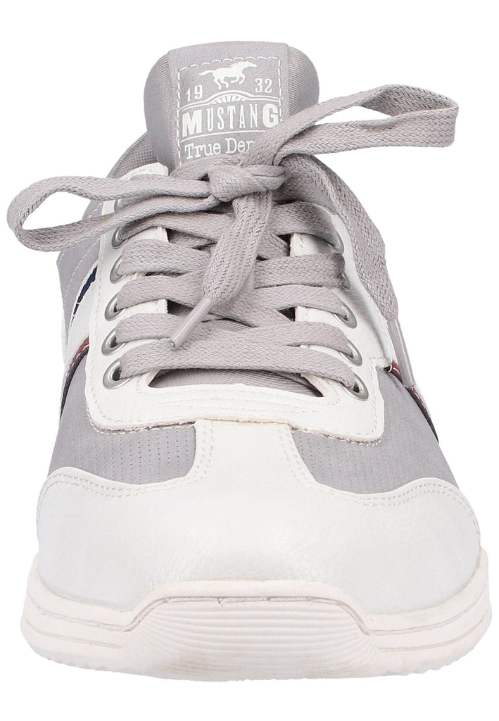 Mustang Sneaker Lederimitat/Textil Weiß/Grau