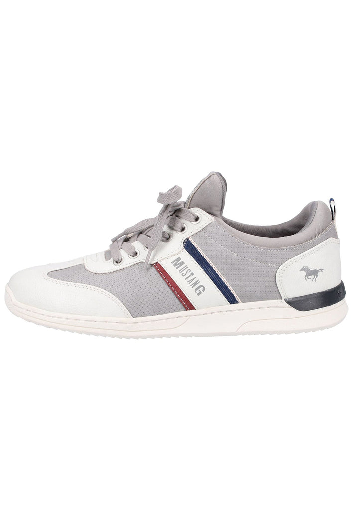 Mustang Sneaker Lederimitat/Textil Weiß/Grau