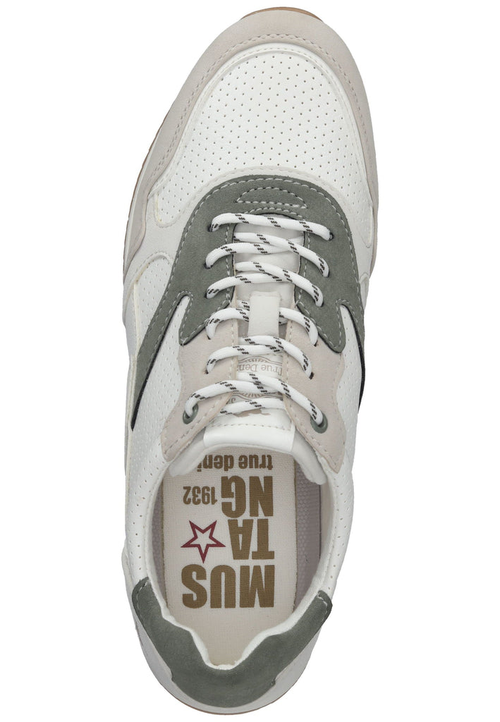 Mustang Sneaker Lederimitat Weiß/Beige