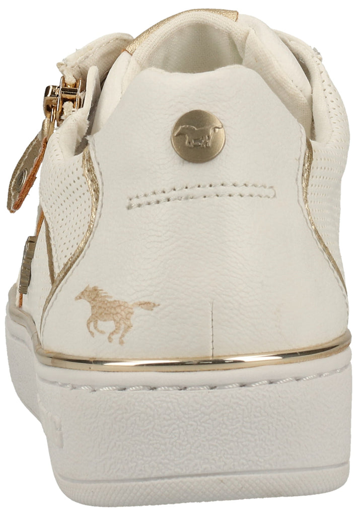 Mustang Sneaker Lederimitat Weiß/Gold