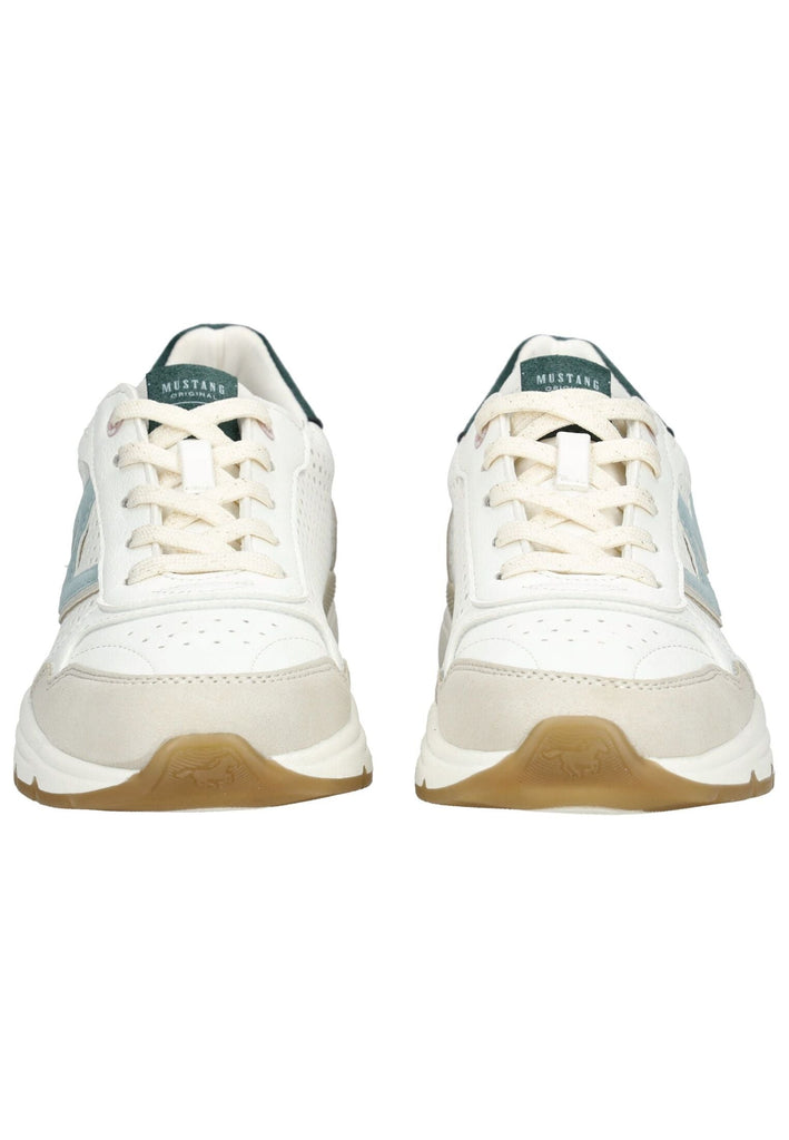 Mustang Sneaker Lederimitat Weiß/Grün