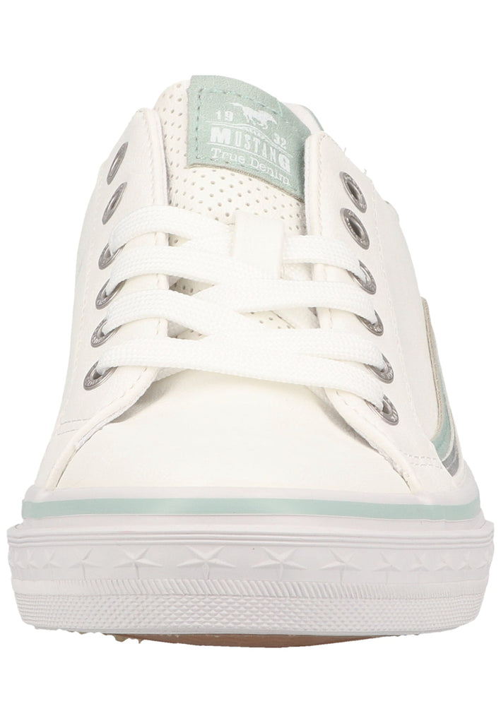 Mustang Sneaker Lederimitat Weiß/Grün