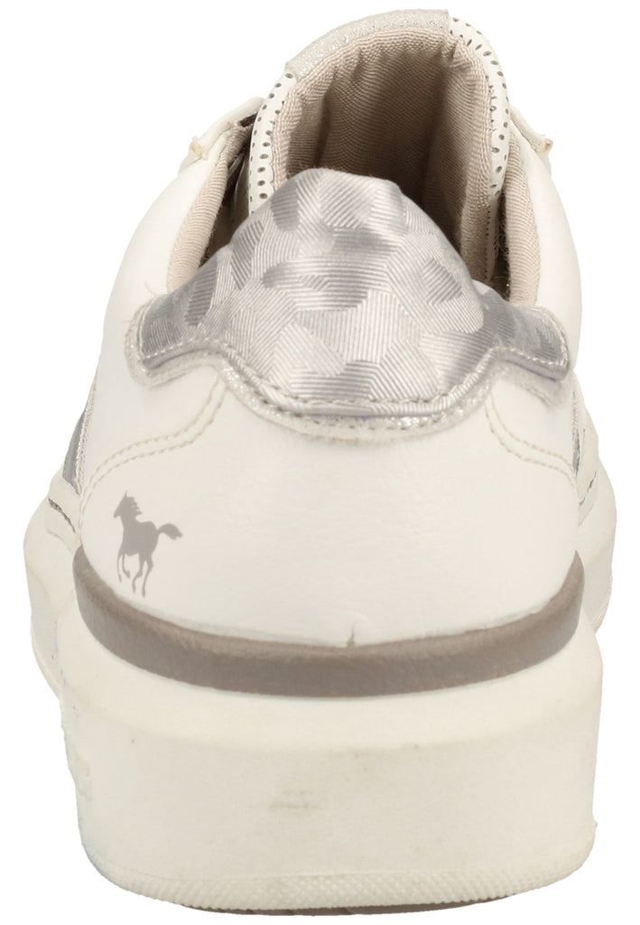 Mustang Sneaker Lederimitat Weiß/Silber