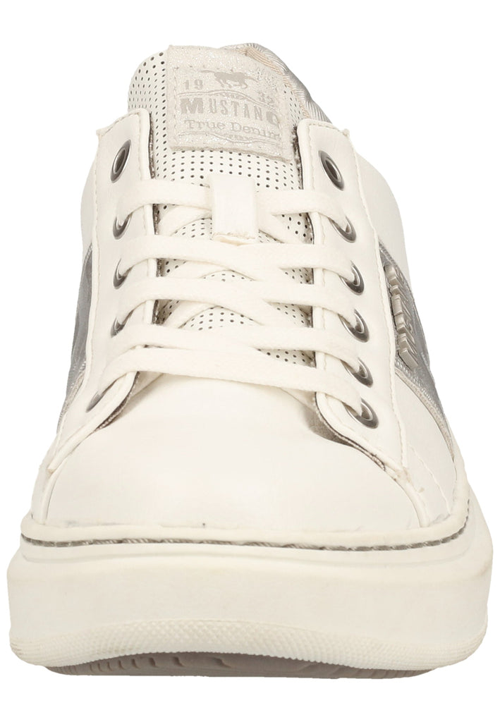 Mustang Sneaker Lederimitat Weiß/Silber
