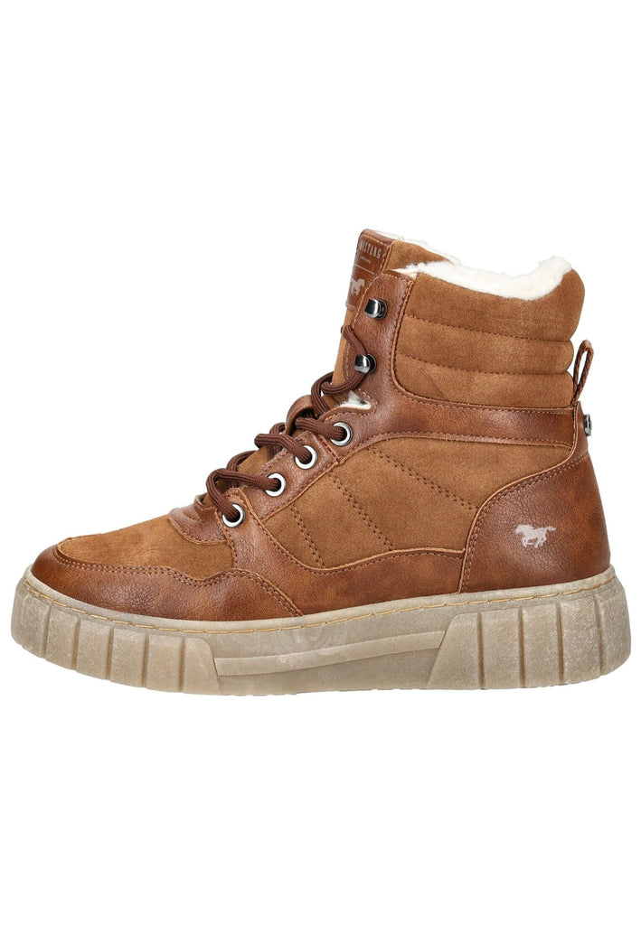 Sneaker Mustang Sneaker Lederimitat Cognac Warmfutter