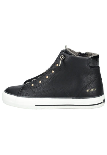 Sneaker Mustang Sneaker Lederimitat Schwarz