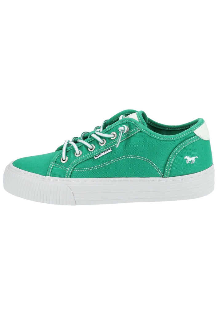 Sneaker Mustang Sneaker Lederimitat/Textil Grün