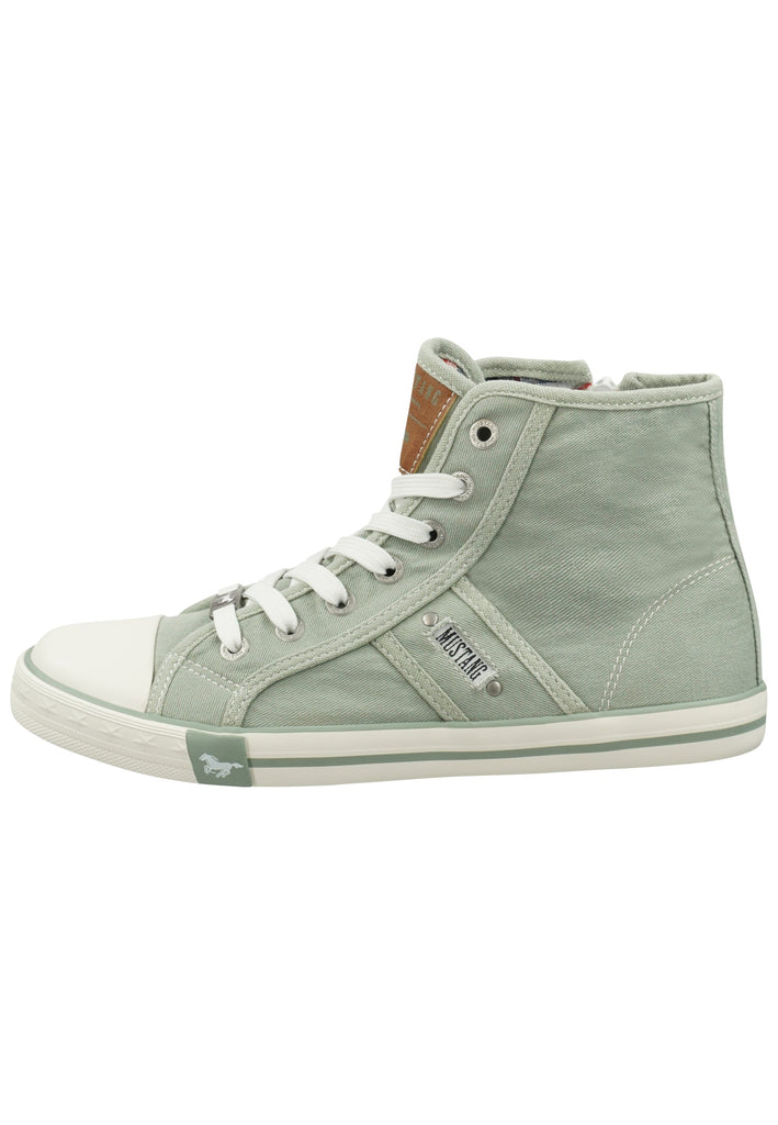 Sneaker Mustang Sneaker Lederimitat/Textil Hellgrün