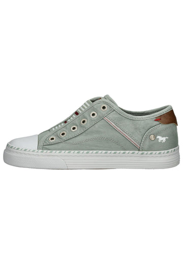 Sneaker Mustang Sneaker Lederimitat/Textil Hellgrün
