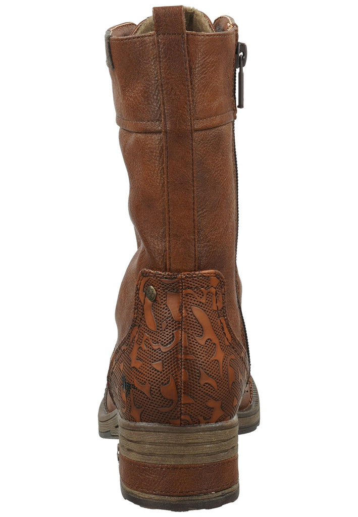 Mustang Stiefel Leder/Textil Cognac Warmfutter