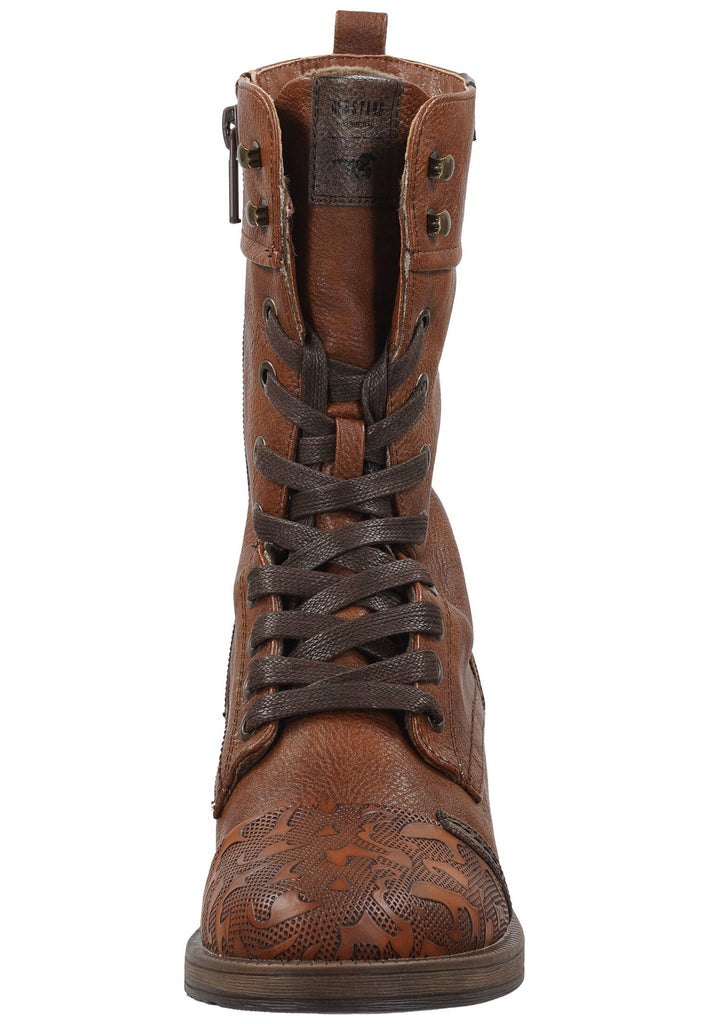 Mustang Stiefel Leder/Textil Cognac Warmfutter