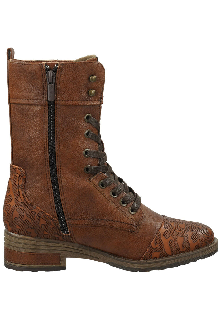 Mustang Stiefel Leder/Textil Cognac Warmfutter