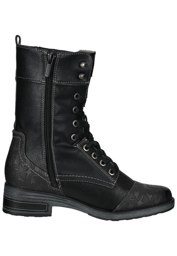 Mustang Stiefel Leder/Textil Schwarz Warmfutter
