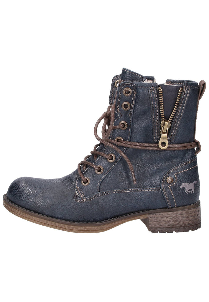 Mustang Stiefel Lederimitat Blau
