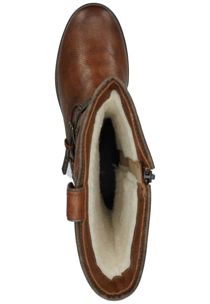 Mustang Stiefel Lederimitat Cognac