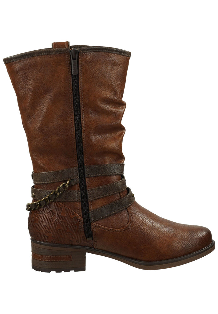 Mustang Stiefel Lederimitat Cognac