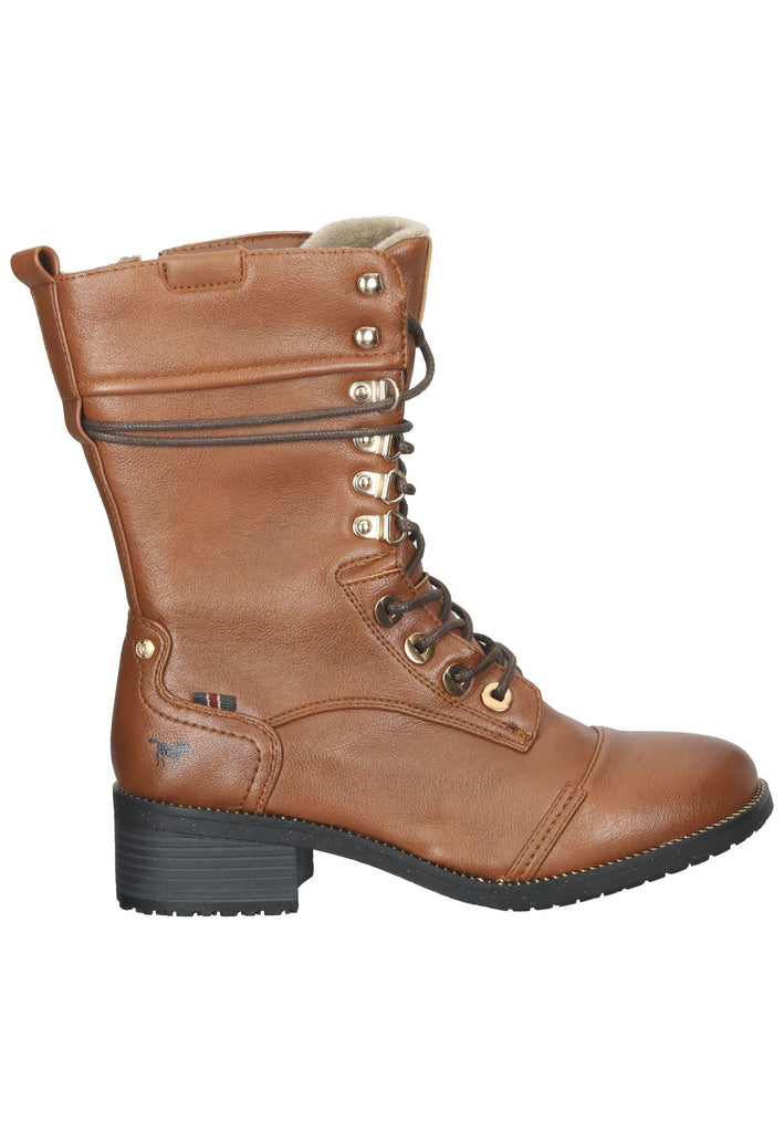 Mustang Stiefel Lederimitat Cognac