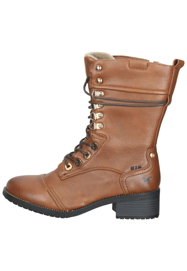Mustang Stiefel Lederimitat Cognac