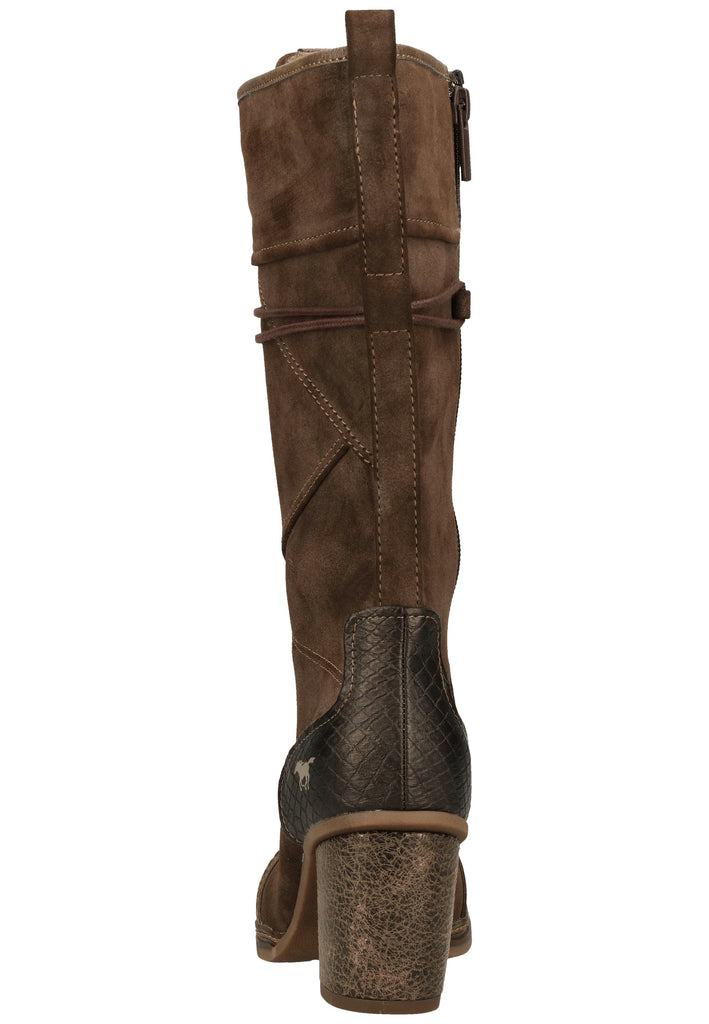 Mustang Stiefel Lederimitat Dunkelbraun