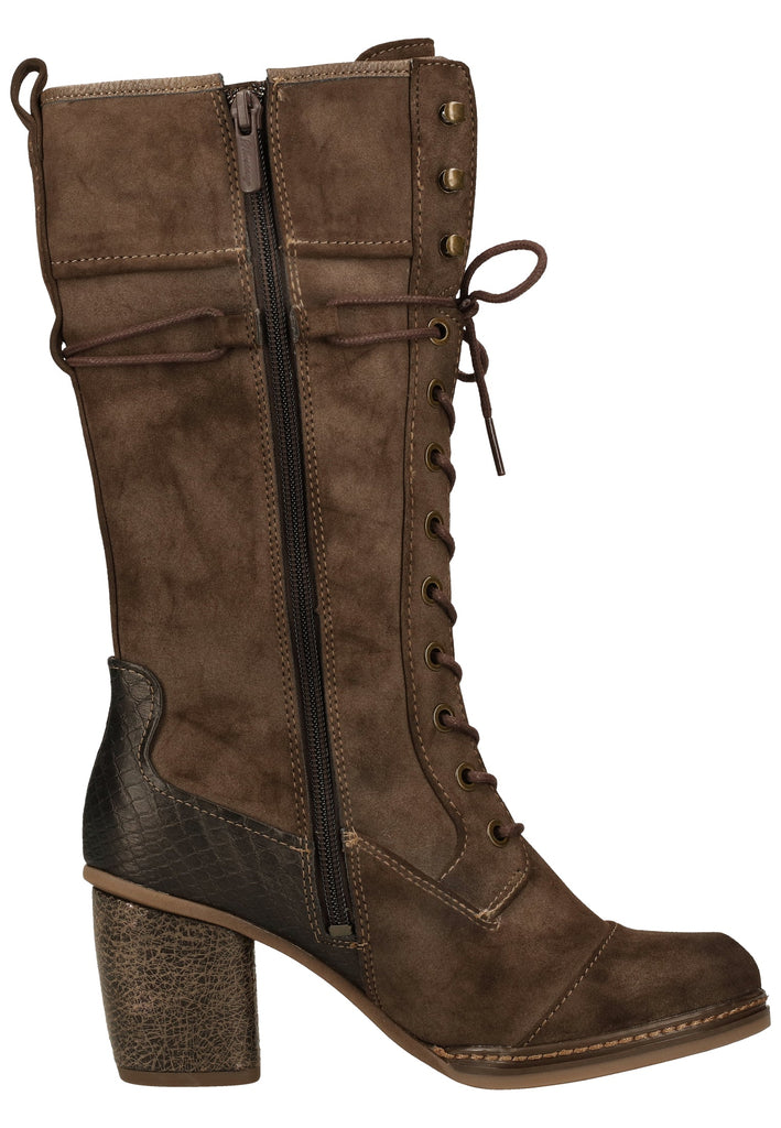 Mustang Stiefel Lederimitat Dunkelbraun