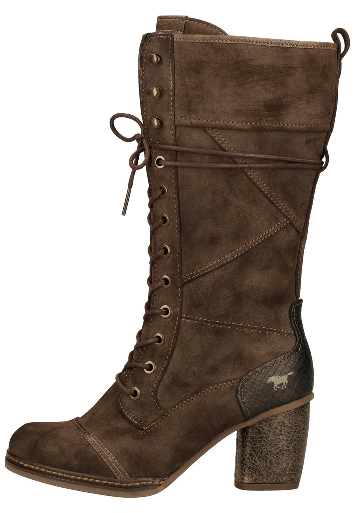 Mustang Stiefel Lederimitat Dunkelbraun