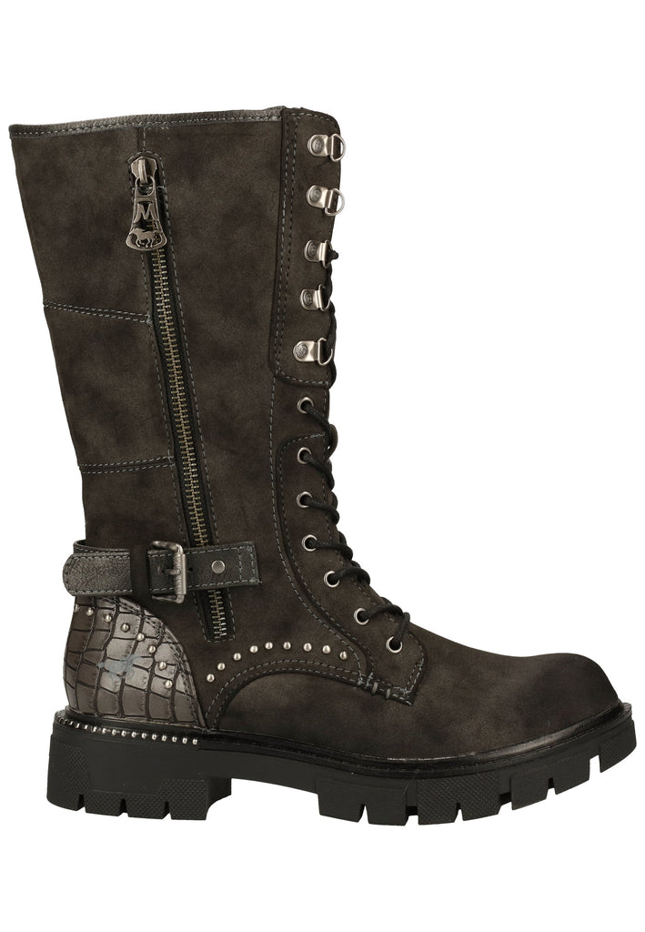 Mustang Stiefel Lederimitat Dunkelgrau