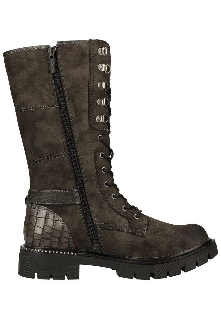 Mustang Stiefel Lederimitat Dunkelgrau