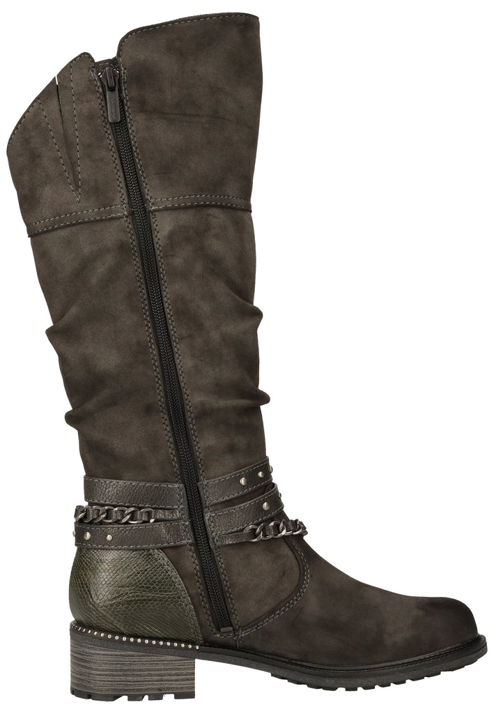 Mustang Stiefel Lederimitat Dunkelgrau
