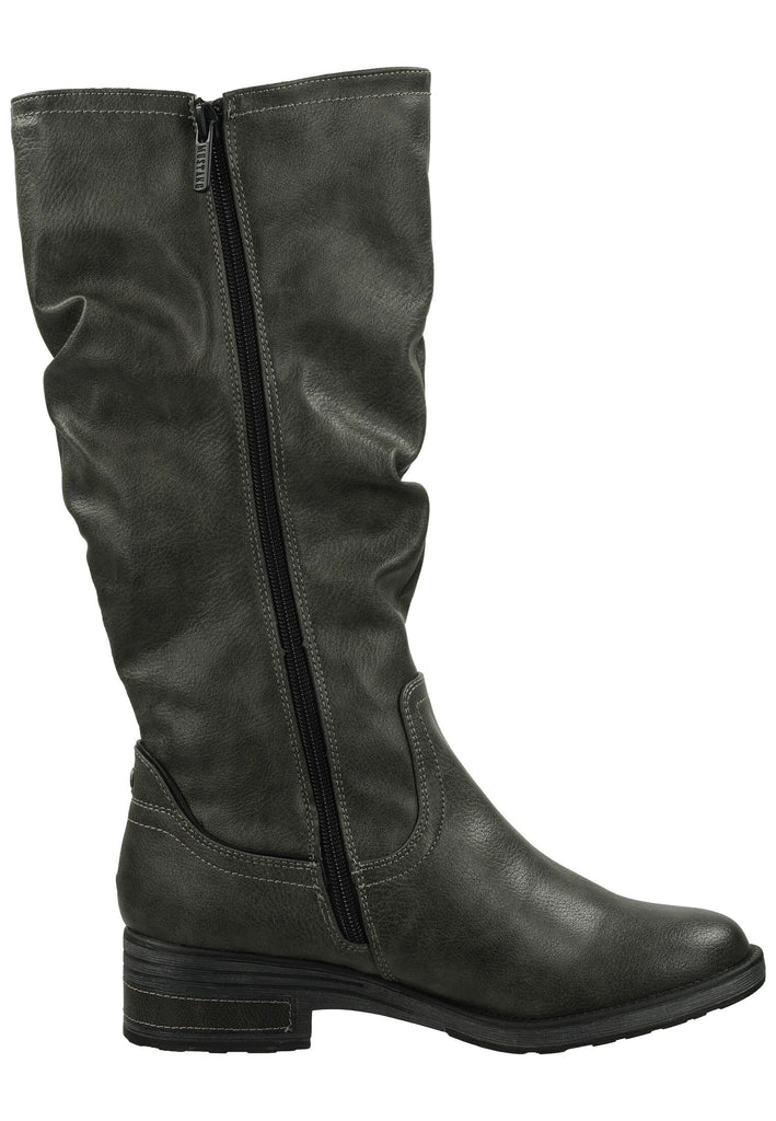 Mustang Stiefel Lederimitat Dunkelgrau Warmfutter