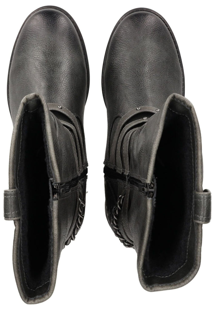 Mustang Stiefel Lederimitat Graphit Warmfutter