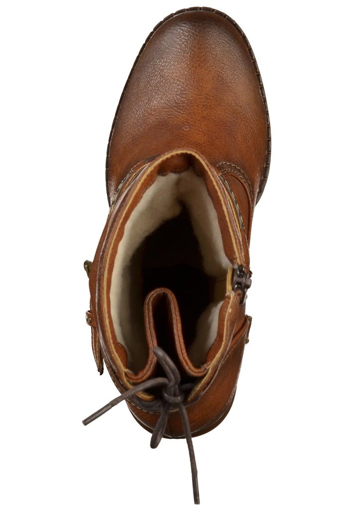 Mustang Stiefel Lederimitat Kastanie