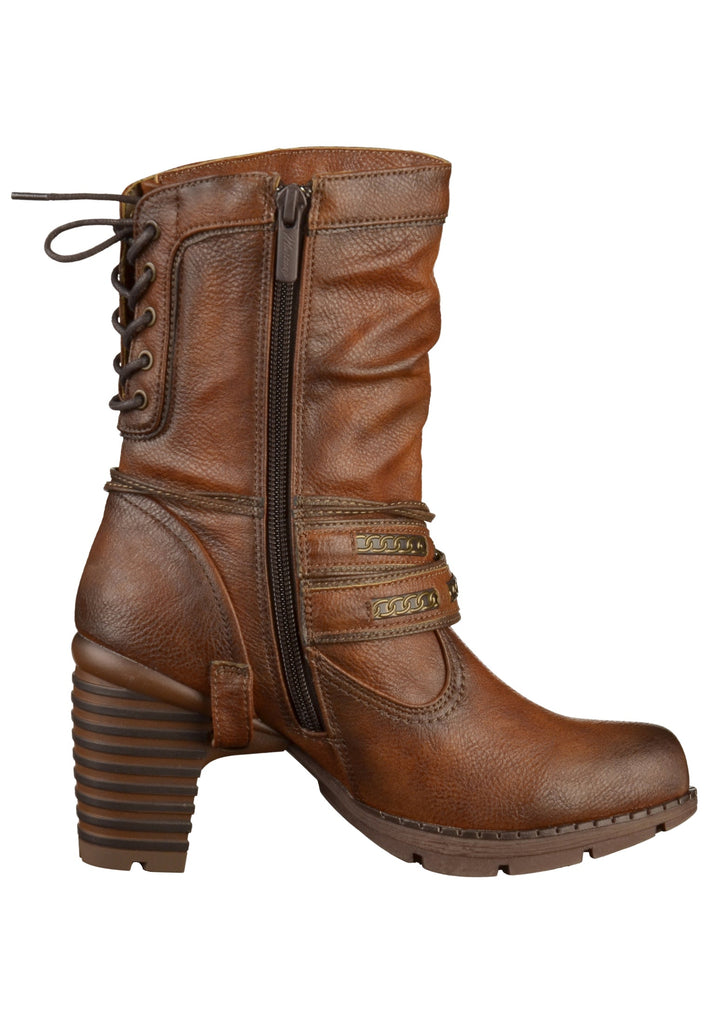 Mustang Stiefel Lederimitat Kastanie