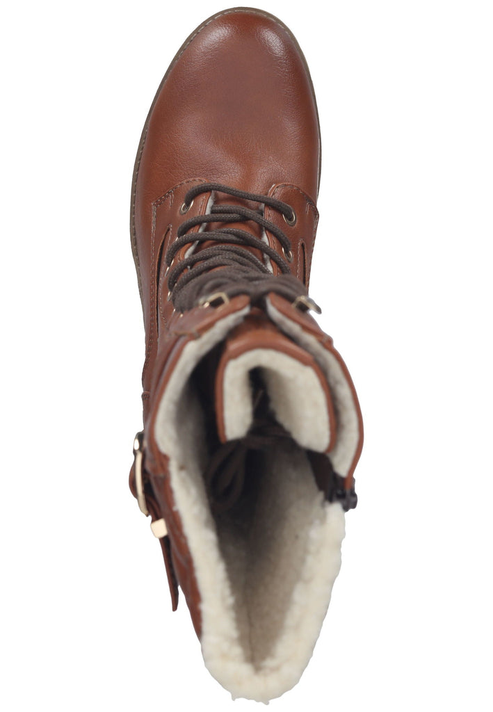 Mustang Stiefel Lederimitat Kastanie Warmfutter