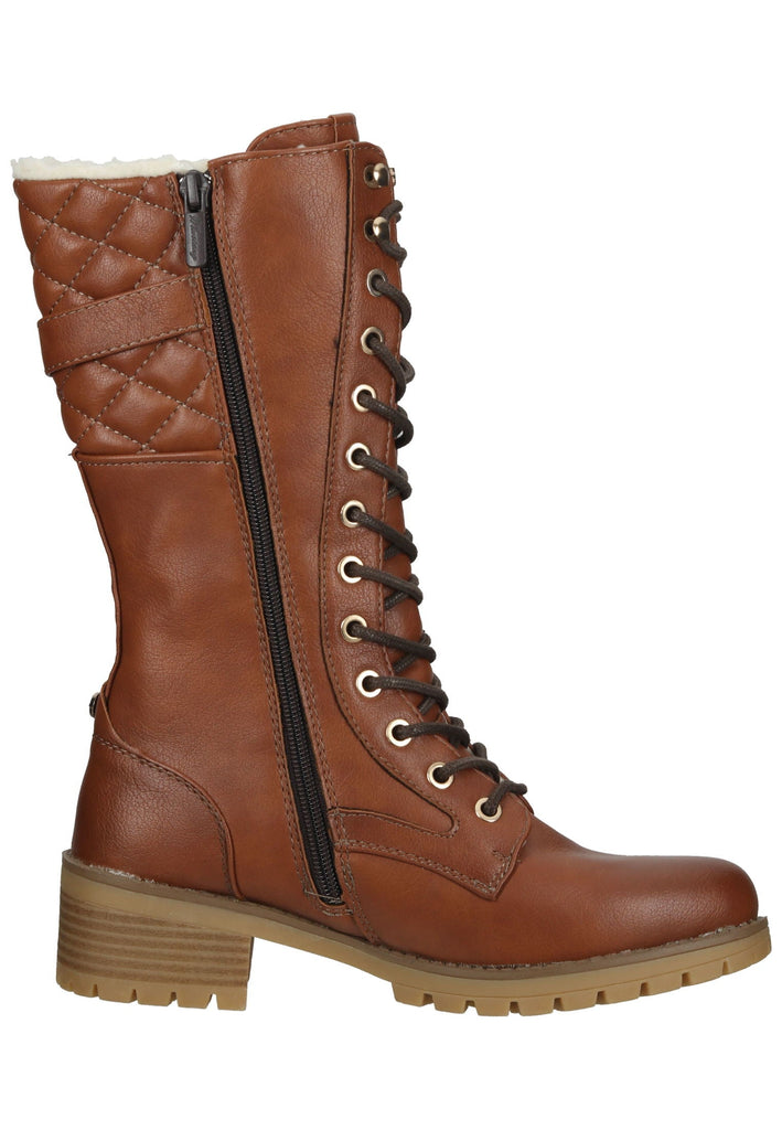 Mustang Stiefel Lederimitat Kastanie Warmfutter