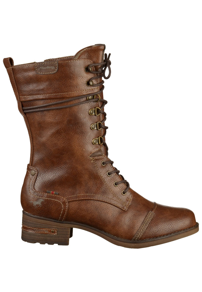Mustang Stiefel Lederimitat Mittelbraun