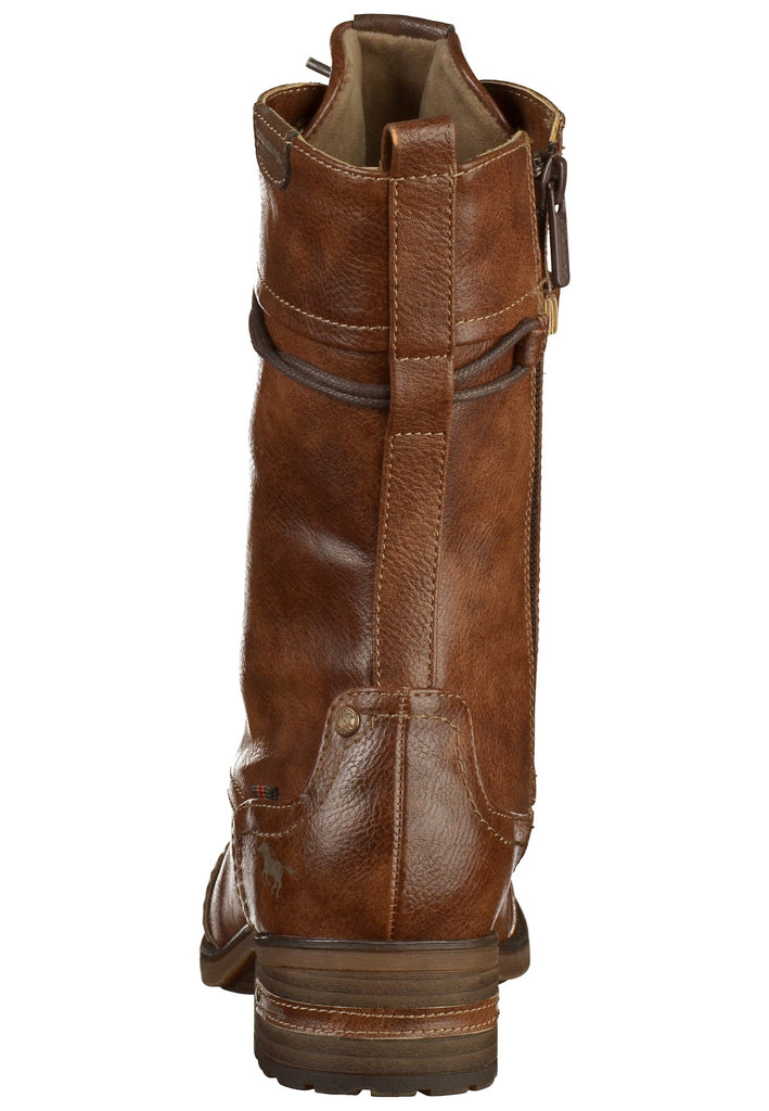 Mustang Stiefel Lederimitat Mittelbraun