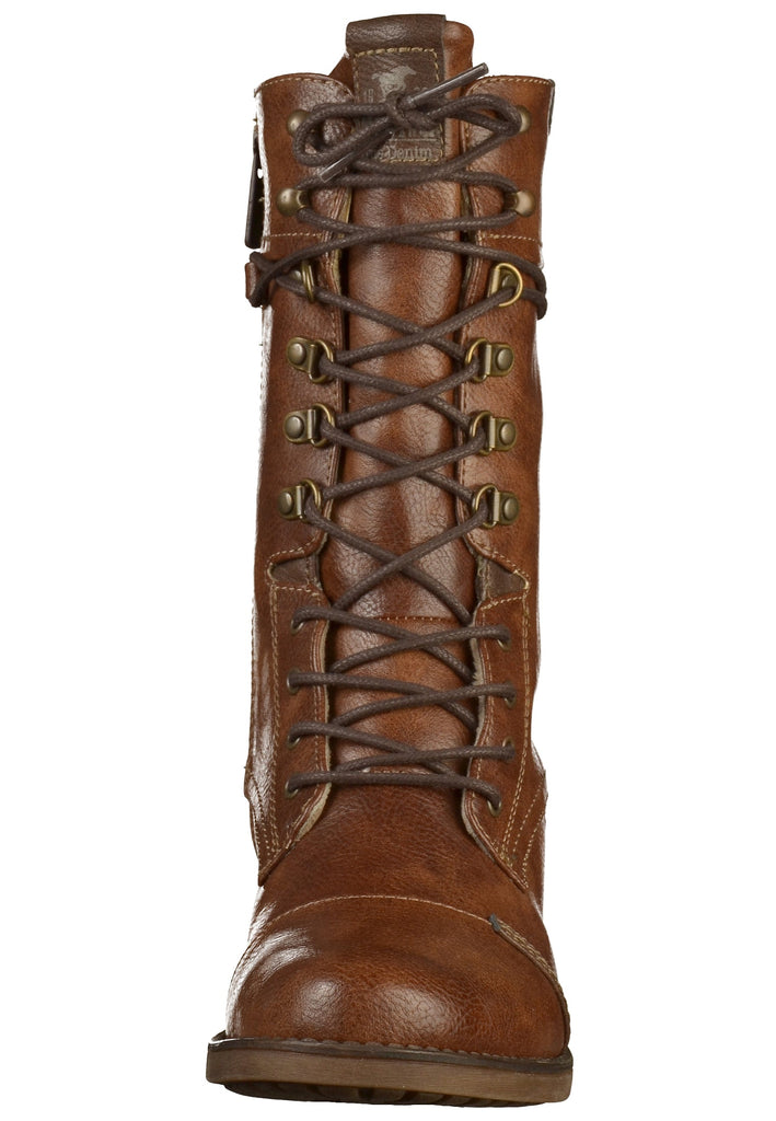 Mustang Stiefel Lederimitat Mittelbraun