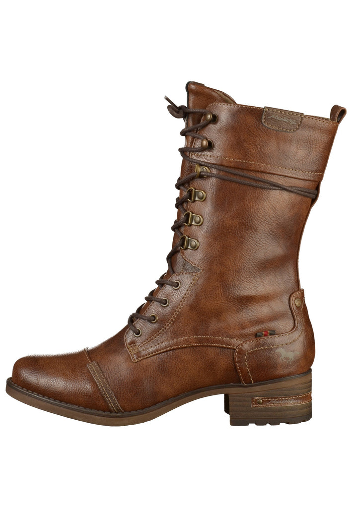 Mustang Stiefel Lederimitat Mittelbraun