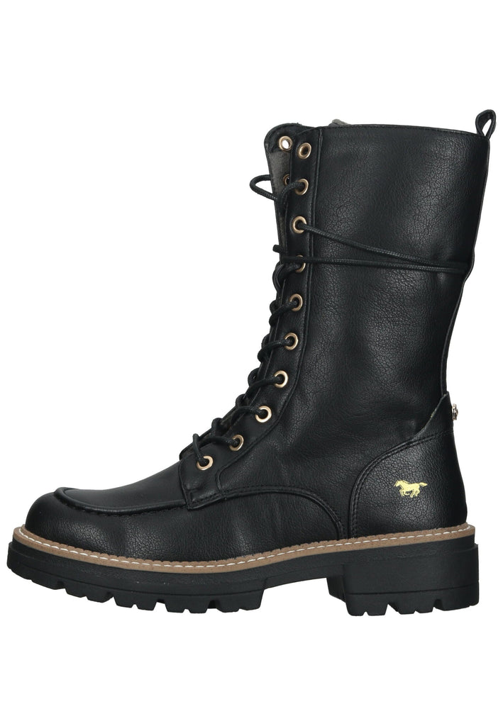 Mustang Stiefel Lederimitat Schwarz