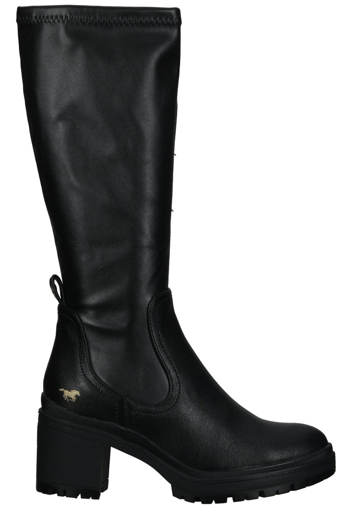 Mustang Stiefel Lederimitat Schwarz